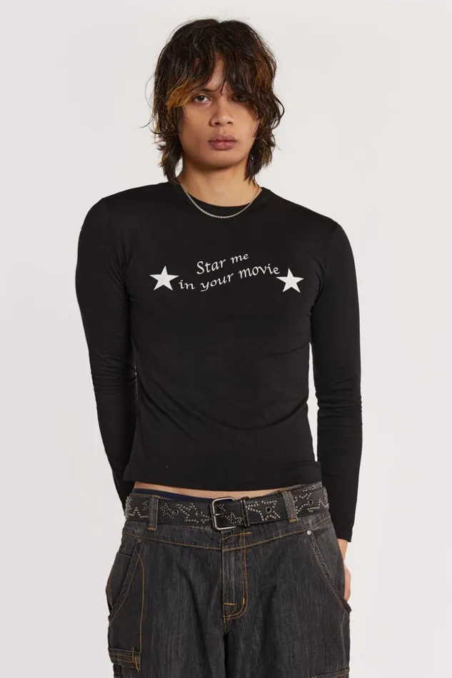 Jaded London Movie Star Long Sleeve Top Men TShirts and Vests