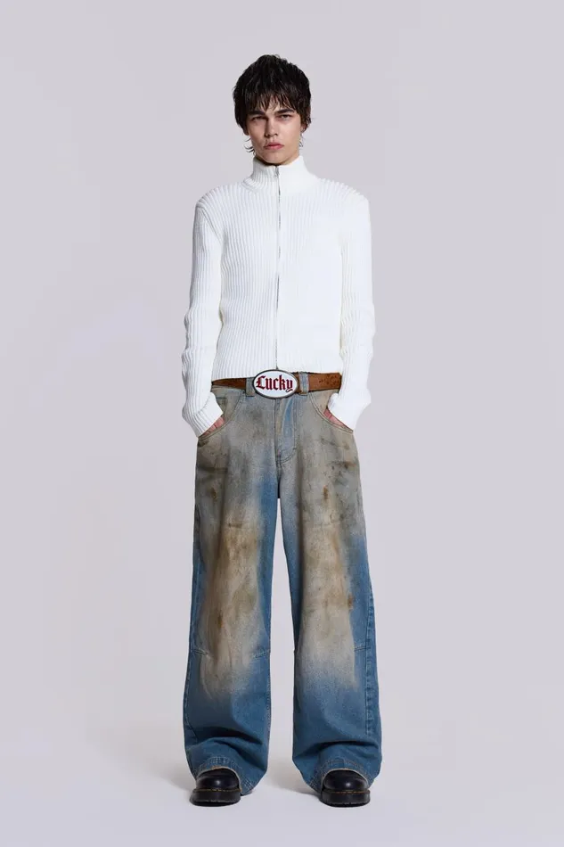 Jaded London Mud Wash Colossus Jeans Men Colossus Jeans