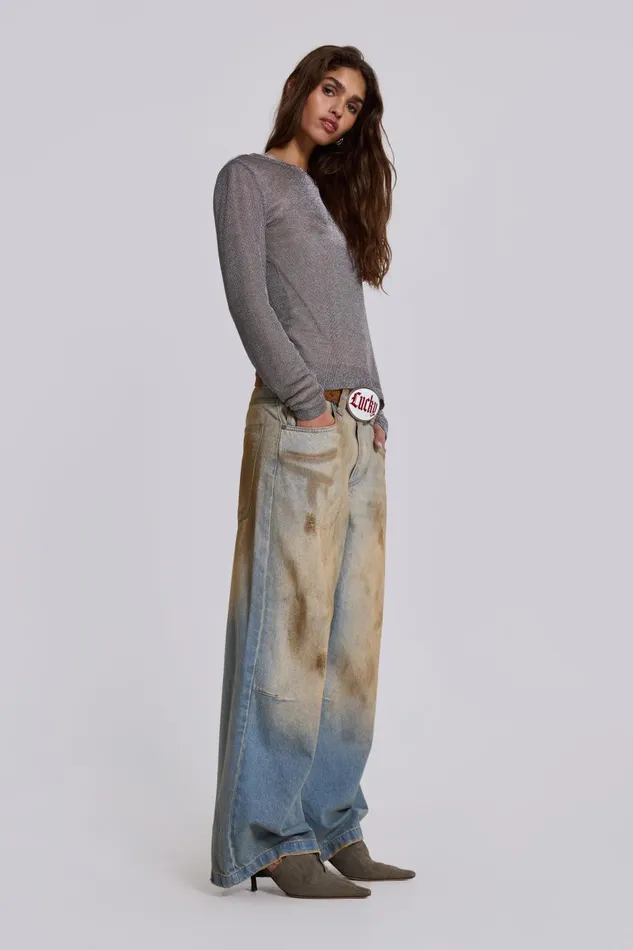 Jaded London Mud Wash Colossus Jeans Women Jeans