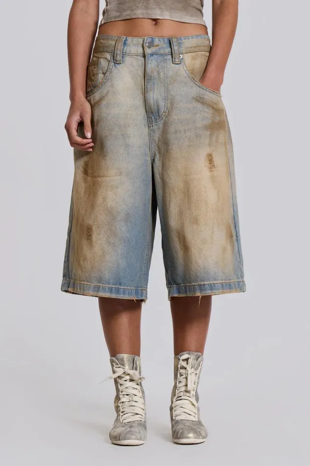 Jaded London Mud Wash Colossus Jorts Women Shorts and Jorts