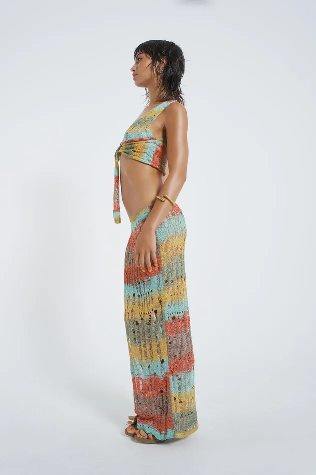 Jaded London Multi Knitted Maxi Skirt Women Knitwear