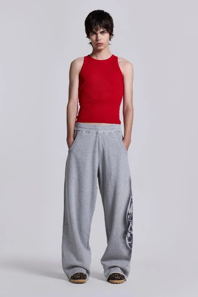 Jaded London NTRLS Red Ribbed Vest Men TShirts and Vests