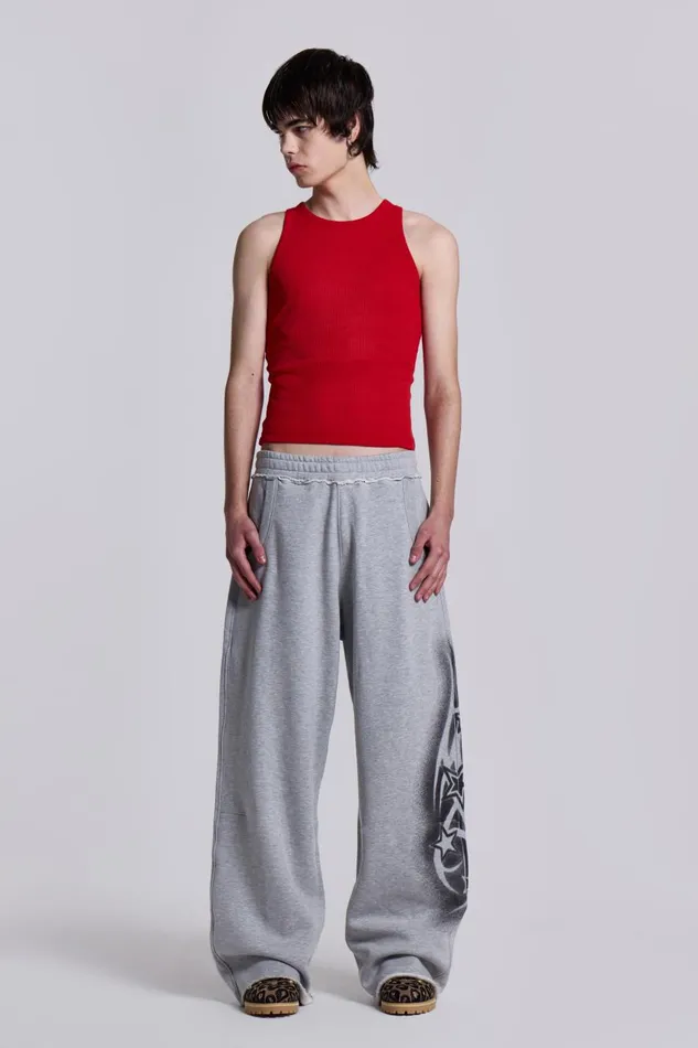 Jaded London NTRLS Red Ribbed Vest Men TShirts and Vests