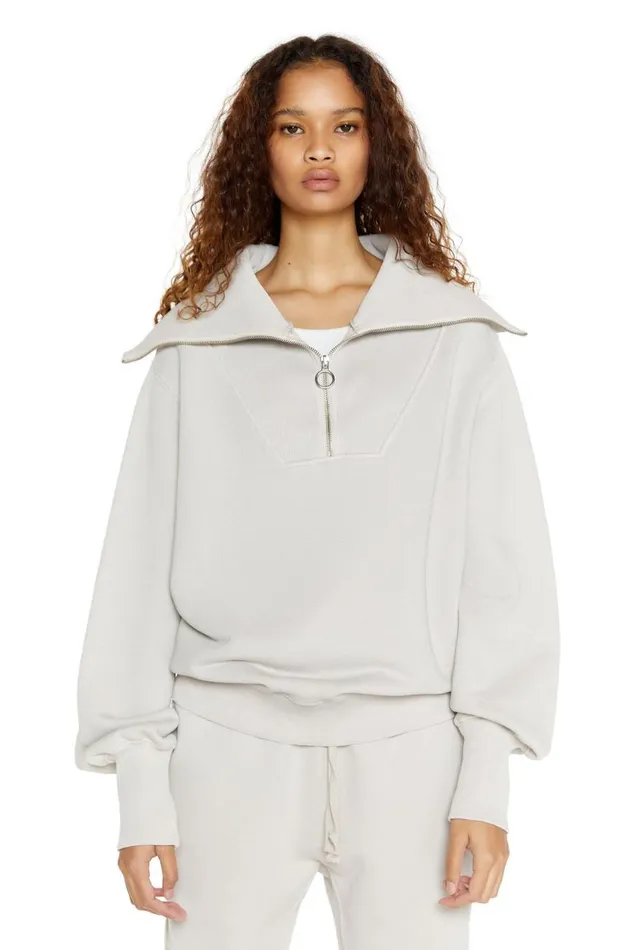 Jaded London NTRLS Stone Quarter Zip Sweatshirt Women Hoodies and Sweatshirts Jaded London NTRLS Stone Quarter Zip Sweatshirt Women Hoodies and Sweatshirts