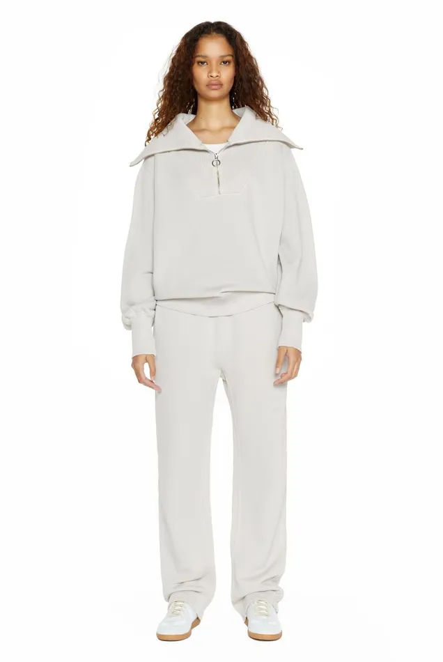 Jaded London NTRLS Stone Quarter Zip Sweatshirt Women Hoodies and Sweatshirts