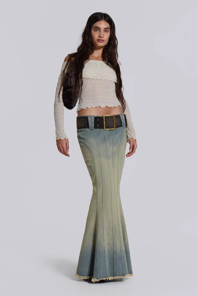 Jaded London Nyra Long Sleeve Bardot Top Women Long Sleeve Tops