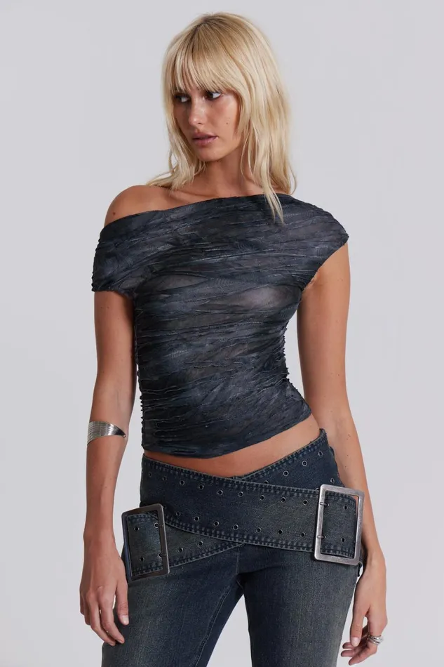 Jaded London Off The Shoulder Ripped Top Women Crop Tops