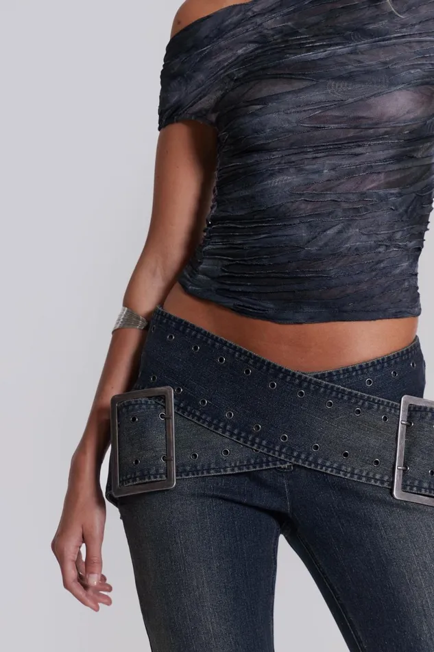 Jaded London Off The Shoulder Ripped Top Women Crop Tops