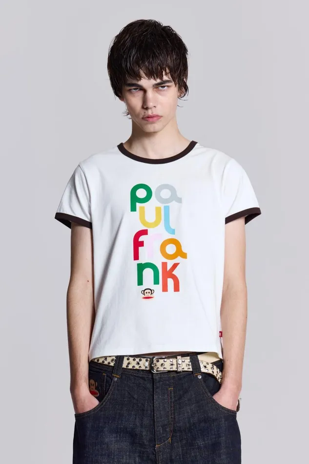 Jaded London Paul Frank Spellout Ringer Men TShirts and Vests