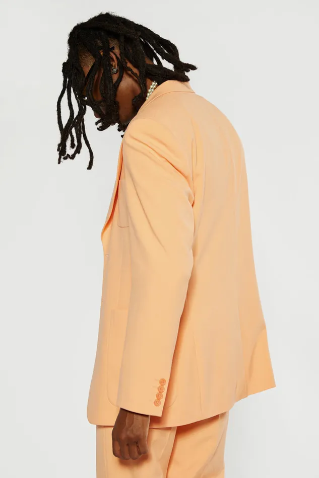 Jaded London Peach Single Breasted Blazer Men Outerwear