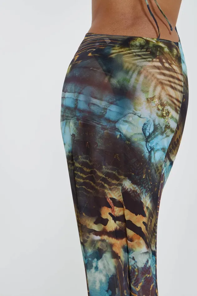 Jaded London Pigment Smudge Print Maxi Beach Dress Women Beach Cover Ups
