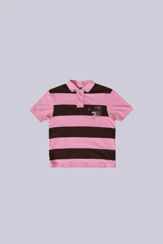 Jaded London Pink Frat Polo Shirt Men Shirts