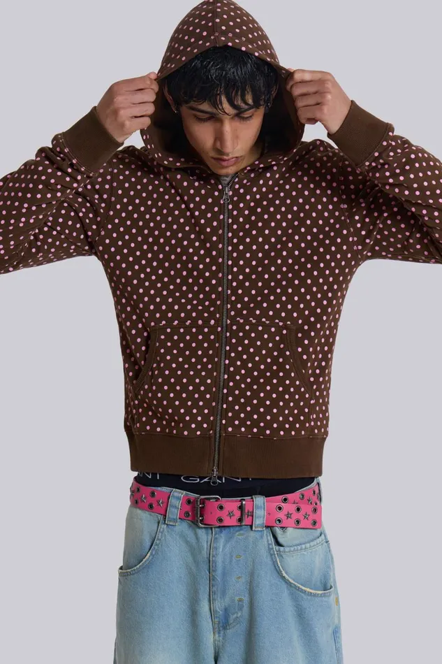 Jaded London Polka Dot Mini Monster Hoodie Men Hoodies and Sweatshirts