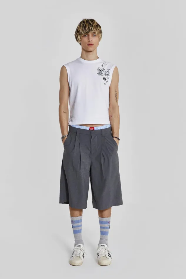 Jaded London Poster Doodle Print Vest Men TShirts and Vests