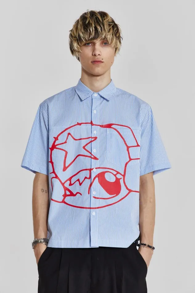 Jaded London Poster Shirt Oversized Graphic Men Shirts