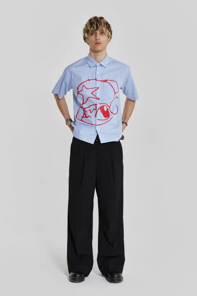 Jaded London Poster Shirt Oversized Graphic Men Shirts