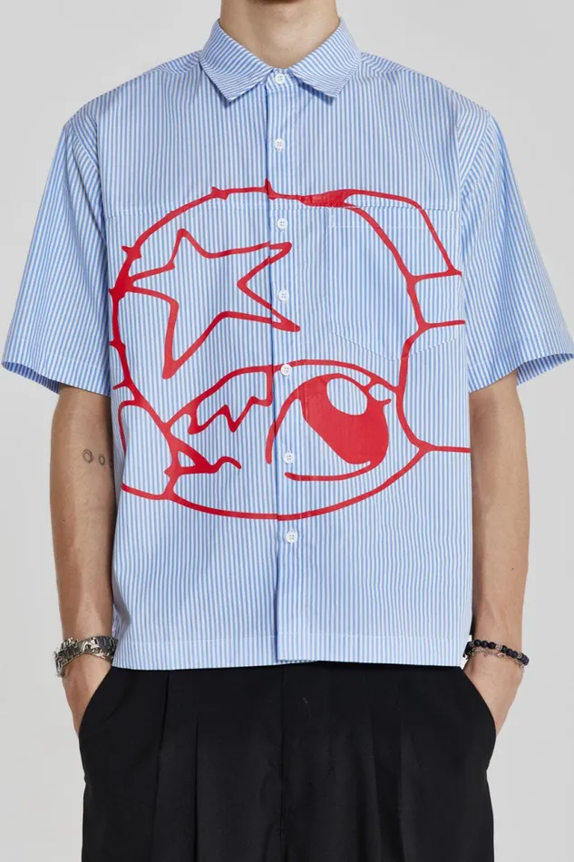 Jaded London Poster Shirt Oversized Graphic Men Shirts