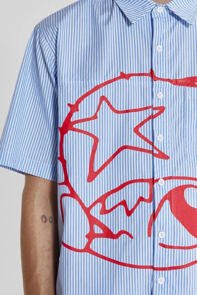 Jaded London Poster Shirt Oversized Graphic Men Shirts