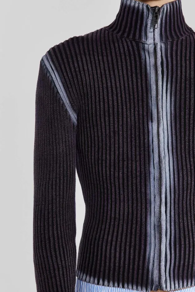 Jaded London Purple Acid Lucid Knit Track Top Men Knitwear