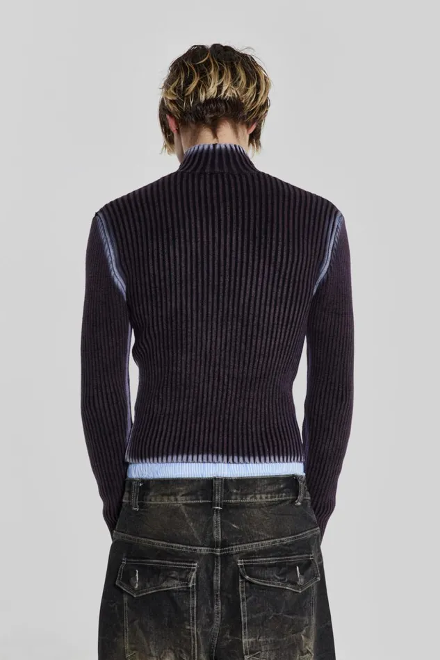 Jaded London Purple Acid Lucid Knit Track Top Men Knitwear