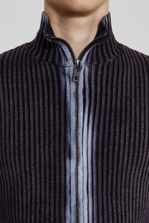 Jaded London Purple Acid Lucid Knit Track Top Men Knitwear