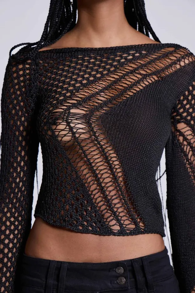Jaded London Rave Knit Backless Top Women Knitwear