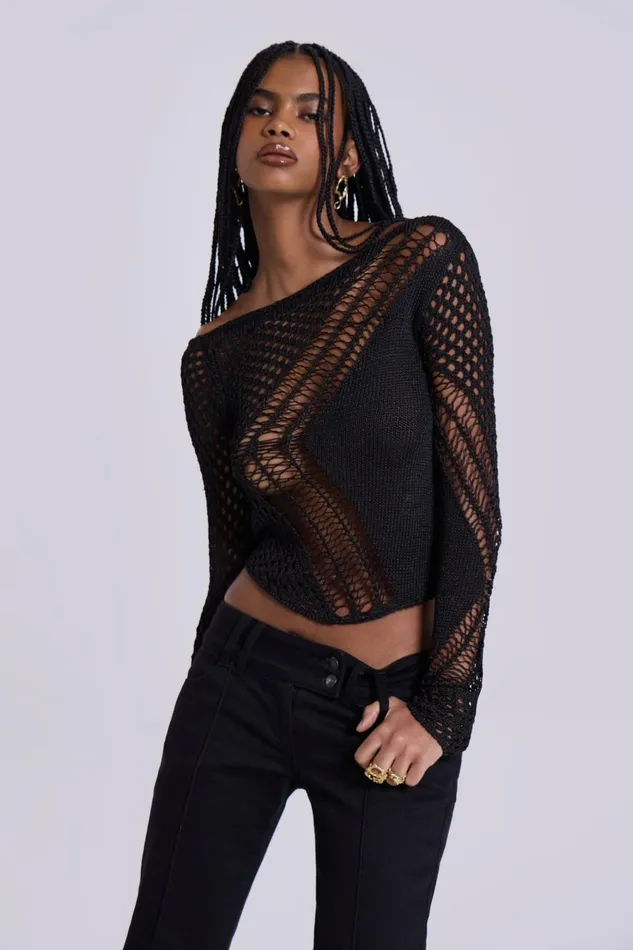 Jaded London Rave Knit Backless Top Women Knitwear