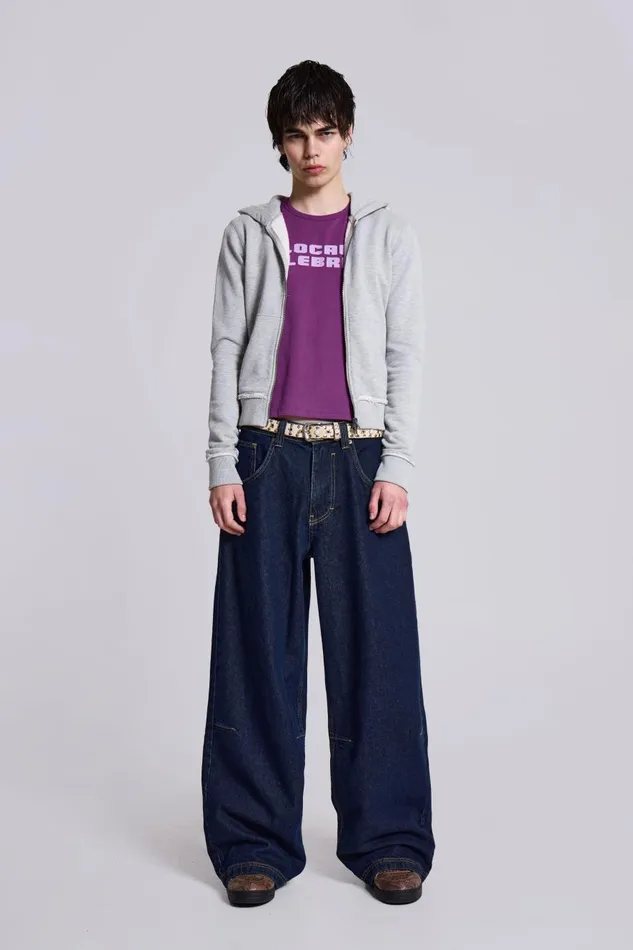Jaded London Raw Indigo Low Rise Colossus Jeans Men Colossus Jeans
