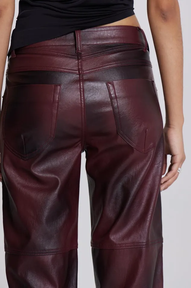 Jaded London Red PU Straight Leg Trousers Women CoOrds