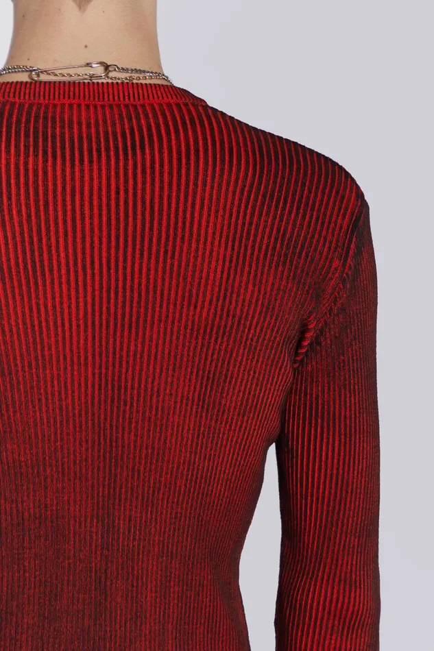 Jaded London Red Scrape Knit Men Knitwear