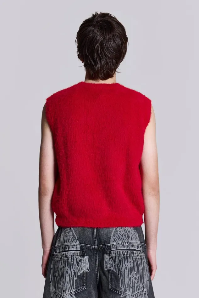 Jaded London Redact Knit Vest Men TShirts and Vests