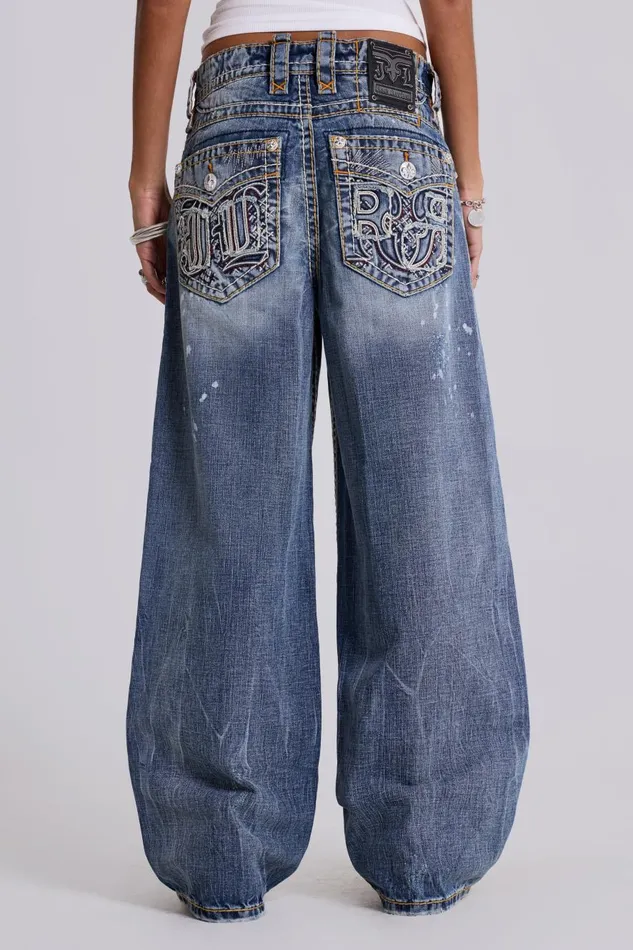 Jaded London Rock Revival Axel Colossus Jeans Women Baggy Jeans