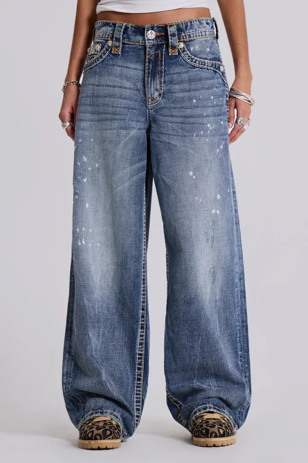 Jaded London Rock Revival Axel Colossus Jeans Women Baggy Jeans