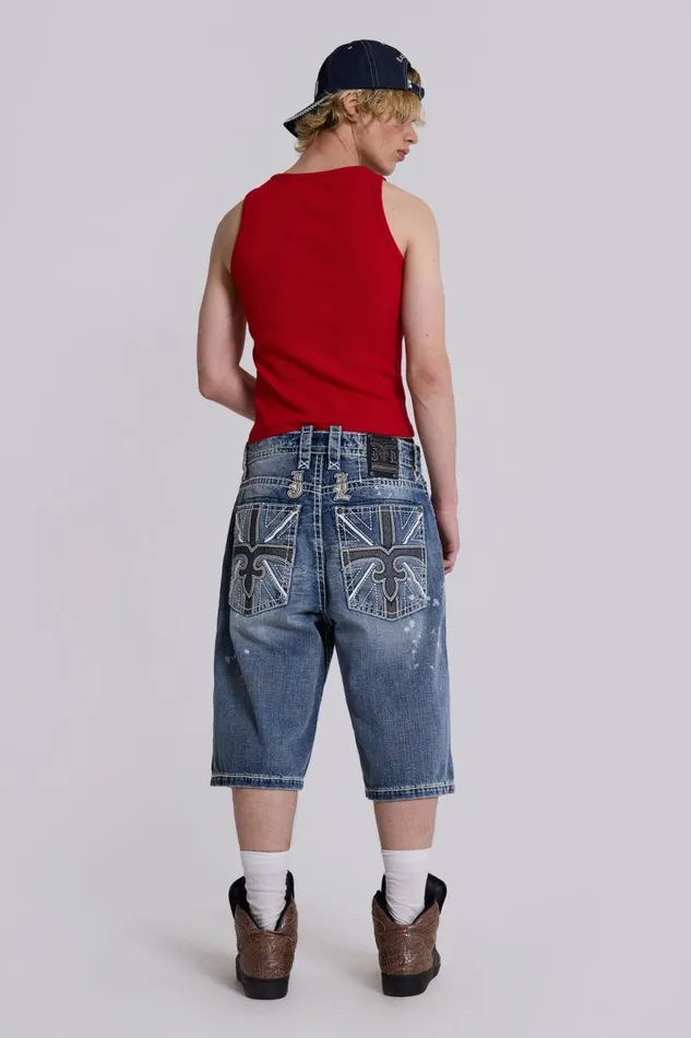 Jaded London Rock Revival Axel Colossus Jorts Women Jeans