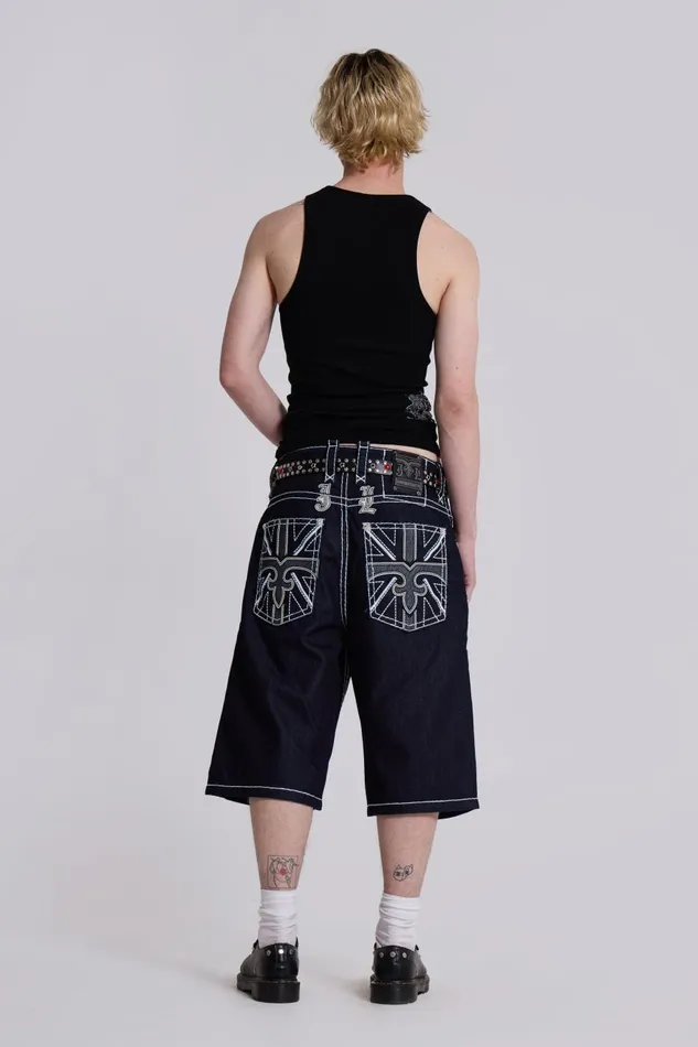 Jaded London Rock Revival Black Fleur De Lis Vest Men TShirts and Vests