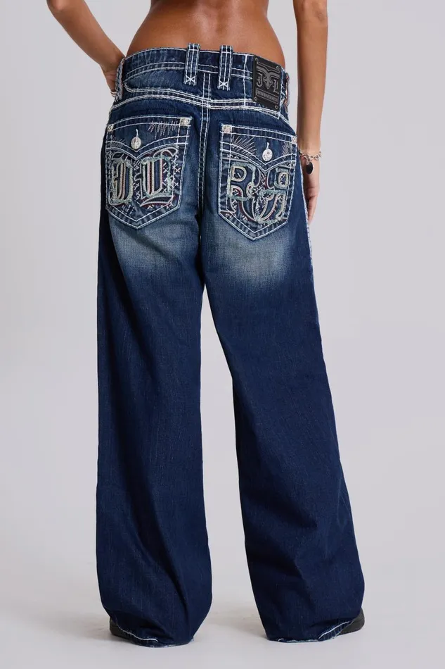Jaded London Rock Revival River Colossus Jeans Women Baggy Jeans