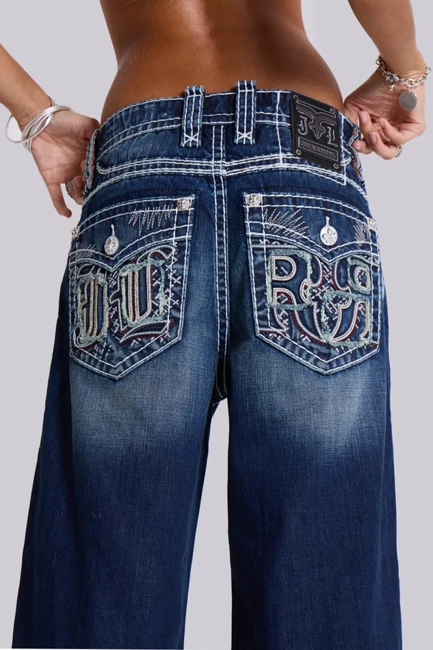Jaded London Rock Revival River Colossus Jeans Women Baggy Jeans