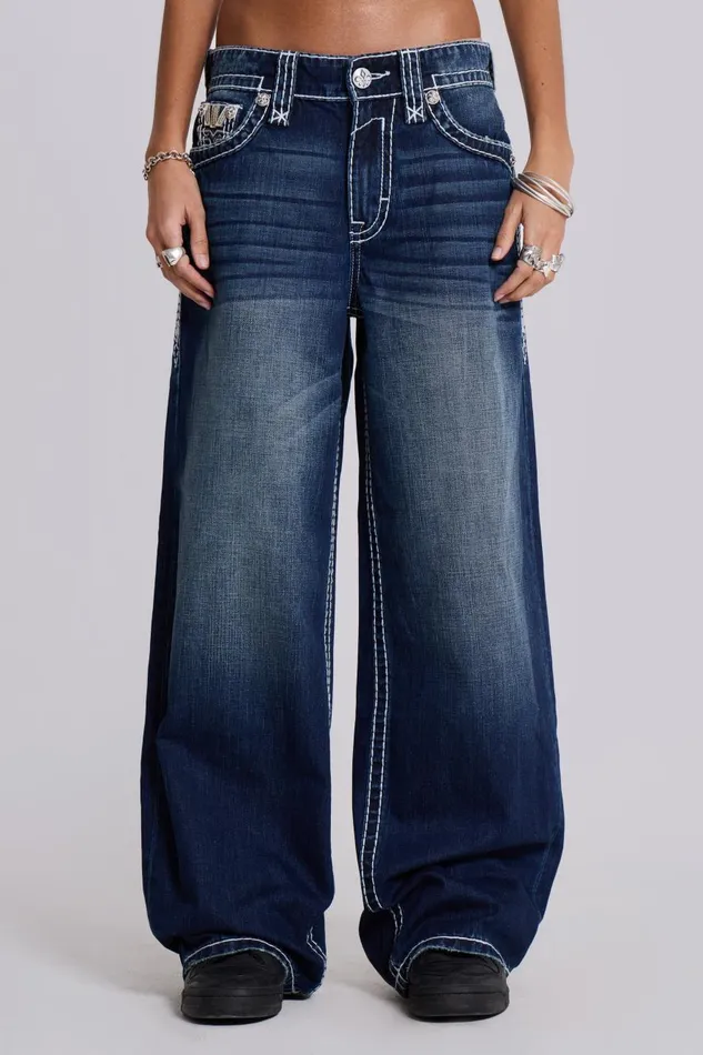 Jaded London Rock Revival River Colossus Jeans Women Baggy Jeans