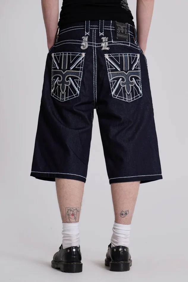 Jaded London Rock Revival River Colossus Jorts Women Jeans