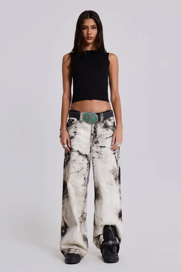 Jaded London Rock Revival Sirus Colossus Jeans Women Baggy Jeans