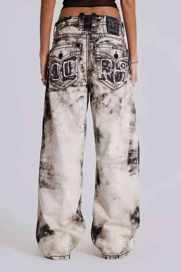 Jaded London Rock Revival Sirus Colossus Jeans Women Baggy Jeans