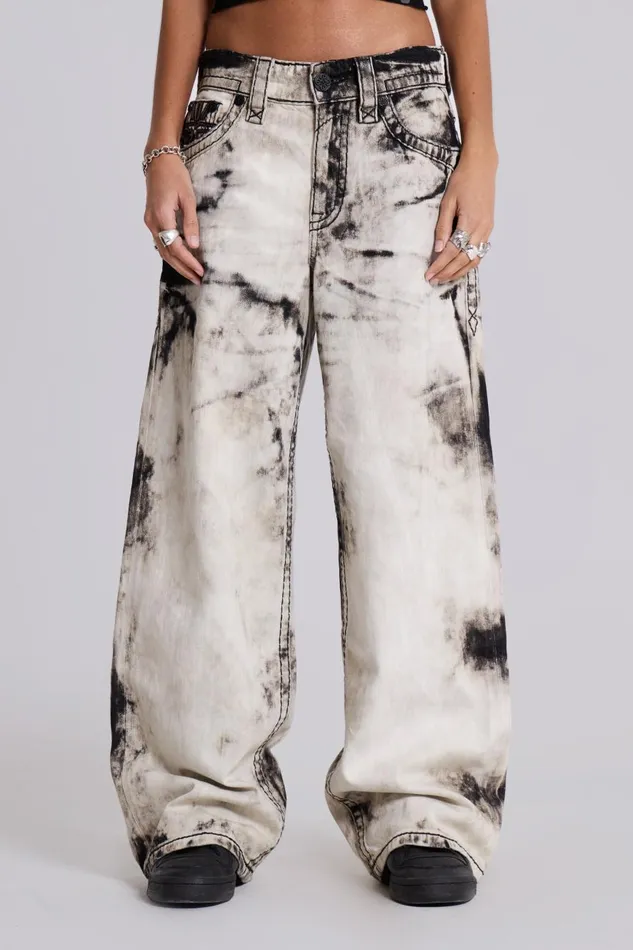 Jaded London Rock Revival Sirus Colossus Jeans Women Baggy Jeans