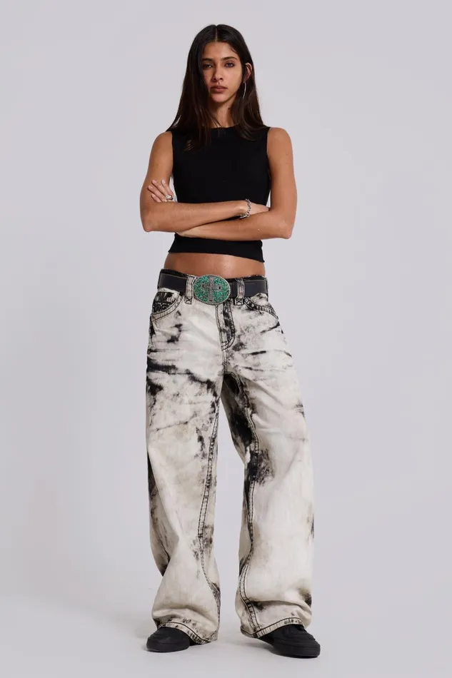 Jaded London Rock Revival Sirus Colossus Jeans Women Baggy Jeans