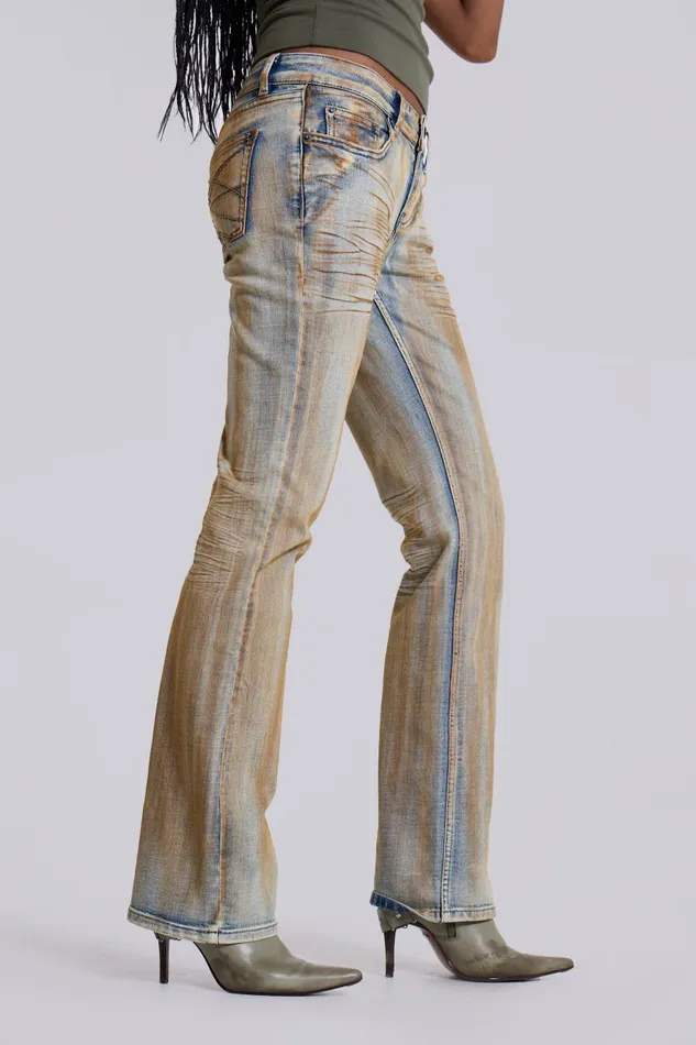 Jaded London Rusted Denim Bootcut Jeans Women Jeans