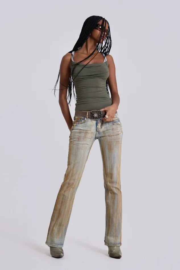 Jaded London Rusted Denim Bootcut Jeans Women Jeans