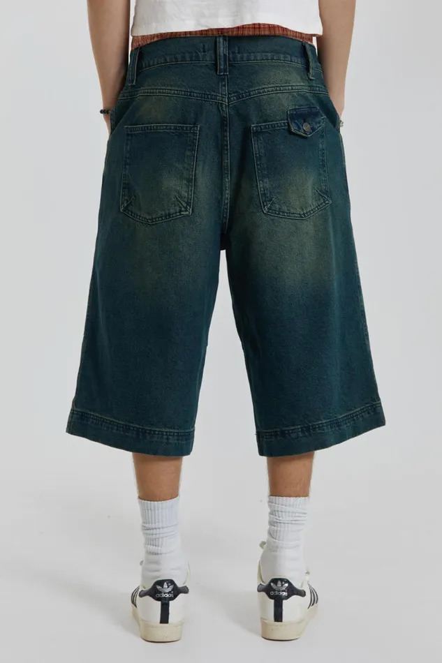 Jaded London Sandblast Denim Jorts Men Shorts and Jorts