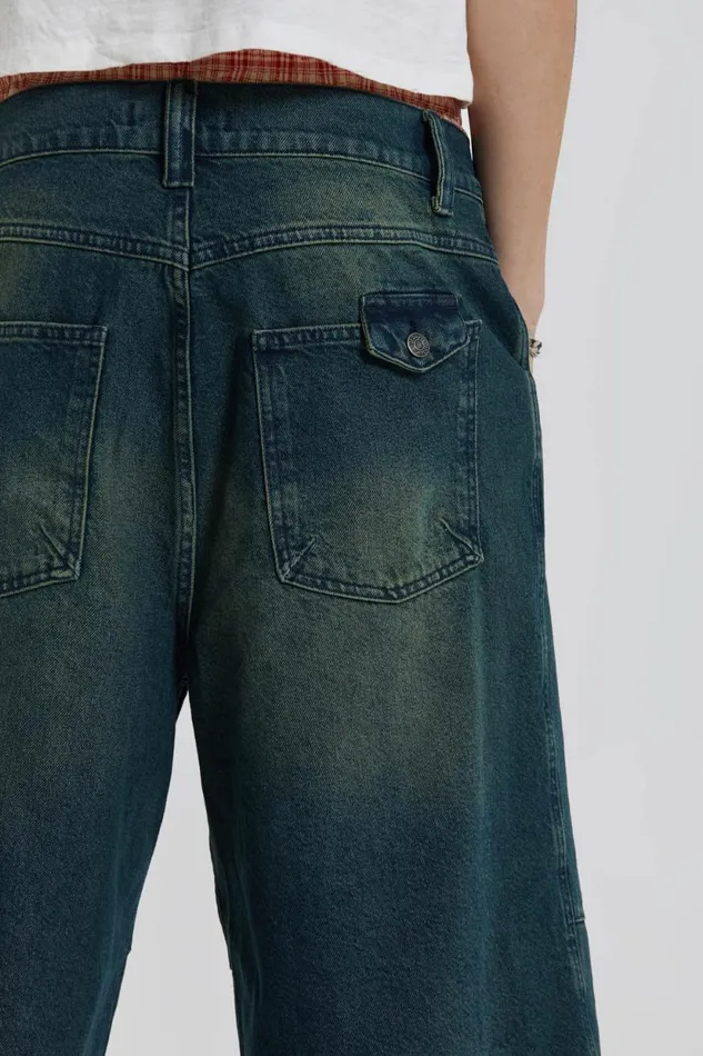 Jaded London Sandblast Denim Jorts Men Shorts and Jorts