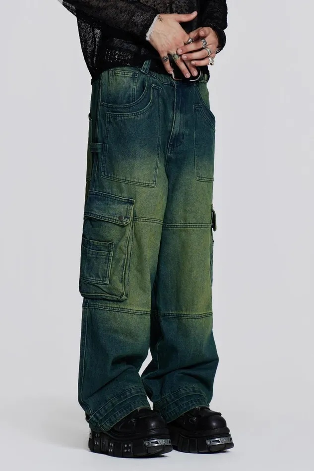 Jaded London Sandblast Monster Cargo Jeans Men Colossus Jeans