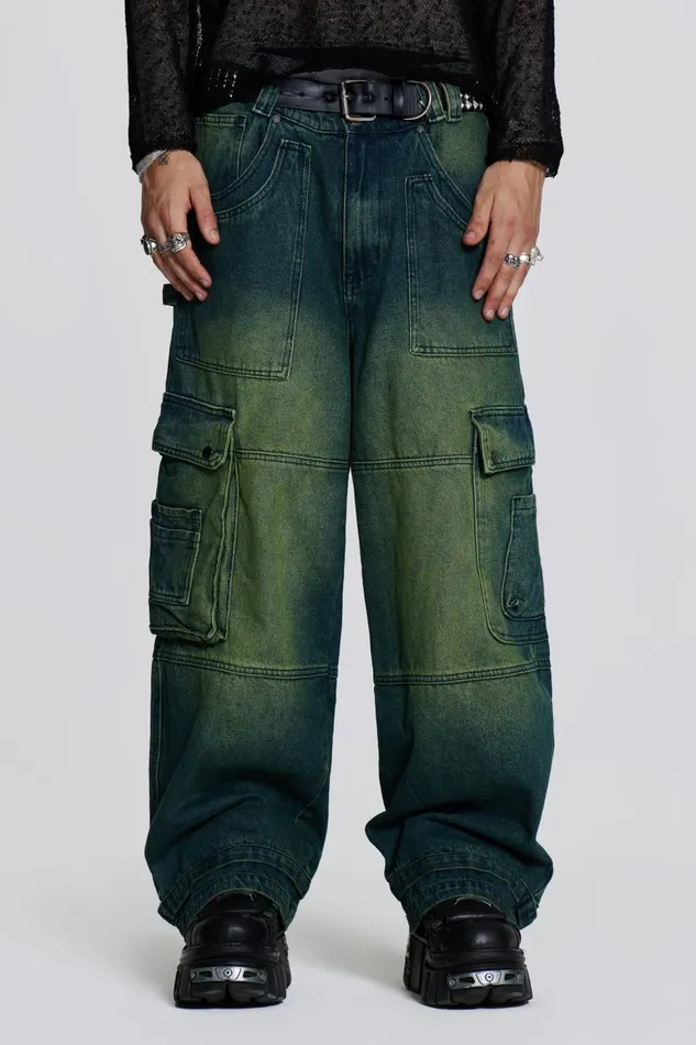 Jaded London Sandblast Monster Cargo Jeans Men Colossus Jeans