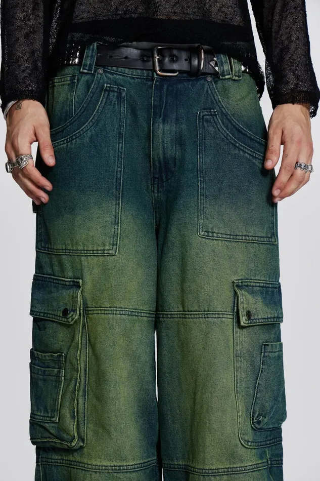 Jaded London Sandblast Monster Cargo Jeans Men Colossus Jeans
